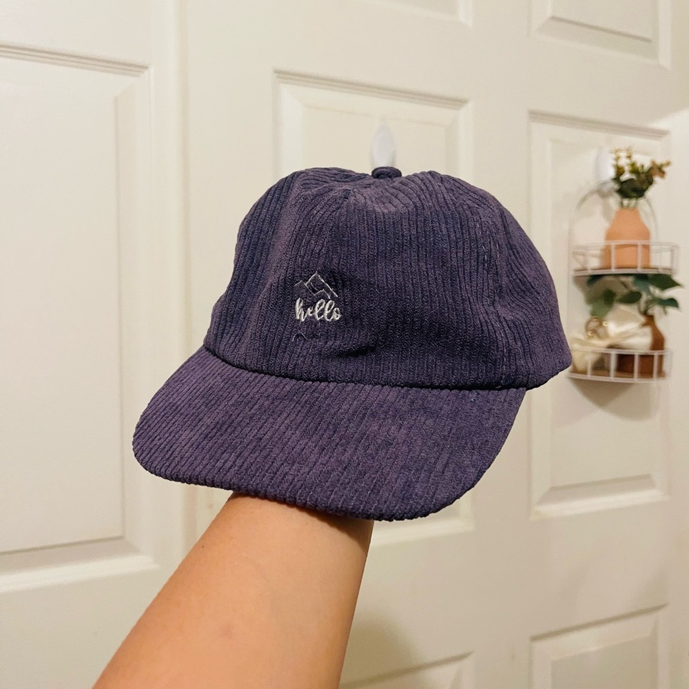 Kids Purple Corduroy Hat